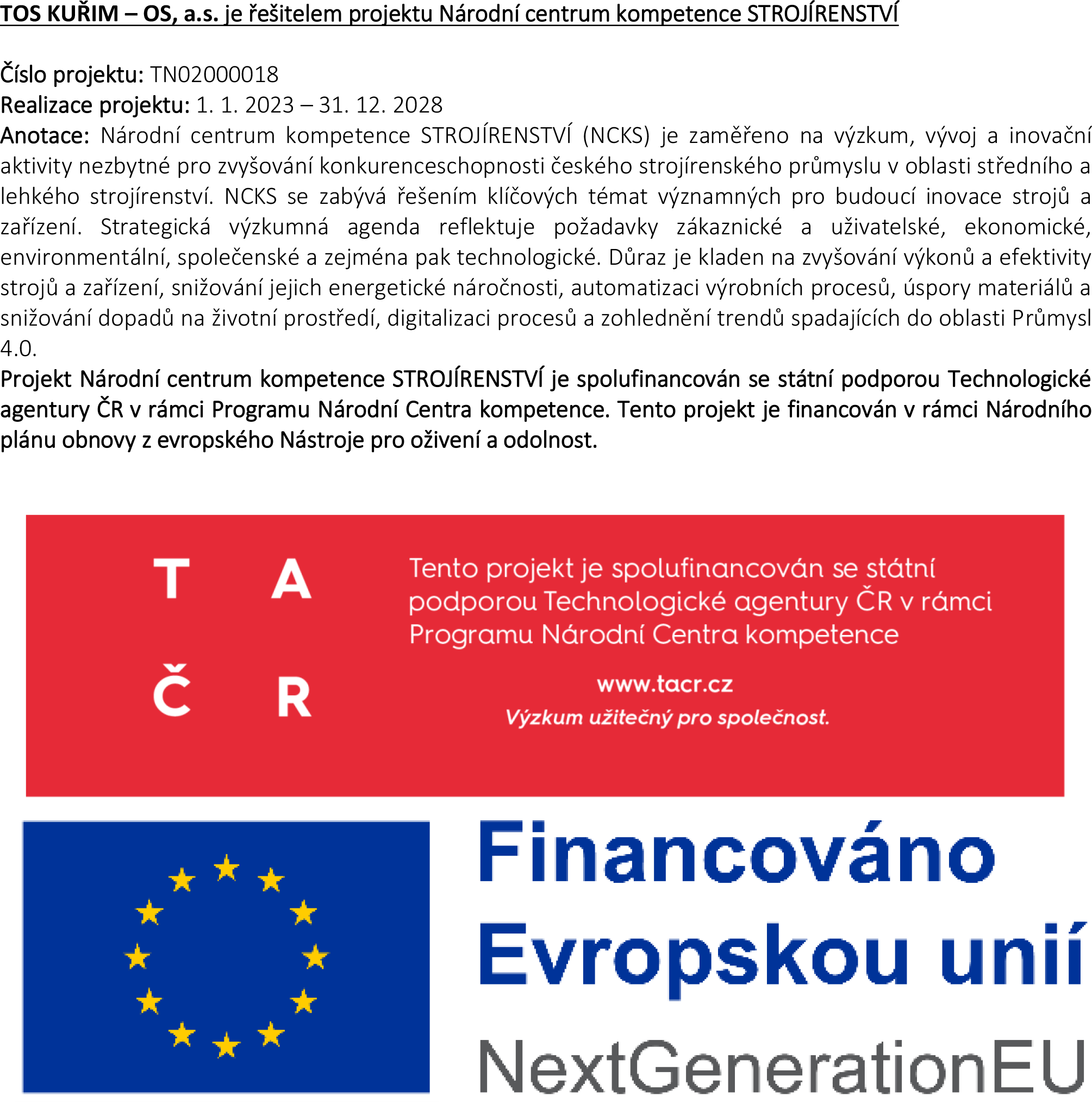 Inovační projekty